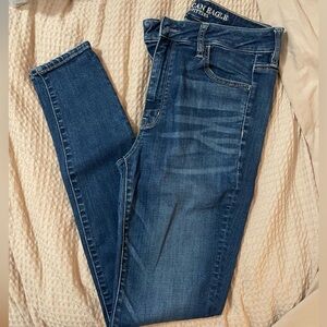 American Eagle Outfitters Women's Dark Blue Skinny Jeans